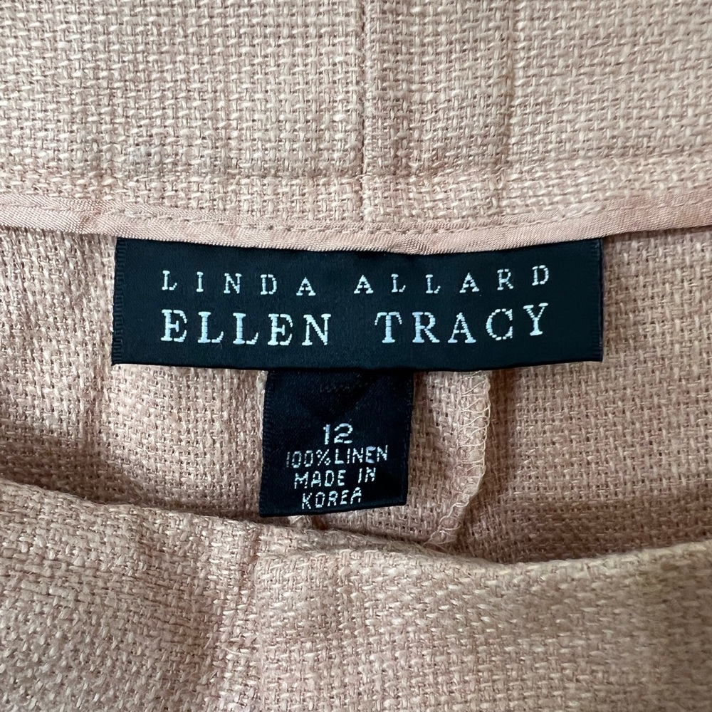 ELLEN TRACY LADYS LINEN CAPRIS, SIZE 12 INSEAM 22”.☑️ - Picture 4 of 5